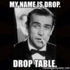 drop table